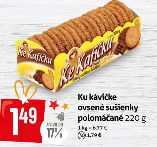 Ku kávične ovsene sušienky polomáčané