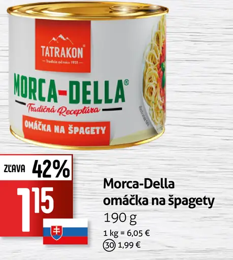 Tatrakon Morca-Della Omáčka na špagety