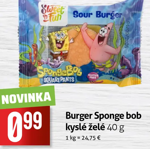 Burger Sponge Bob kyslé želé