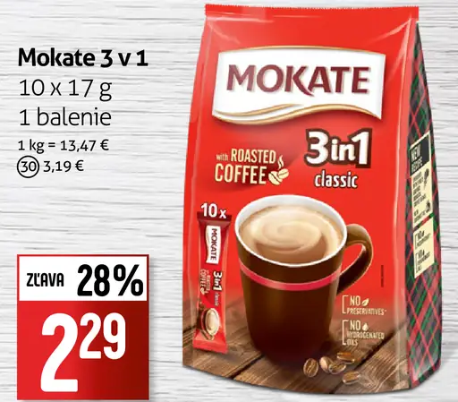 Mokate 3 v 1 coffee