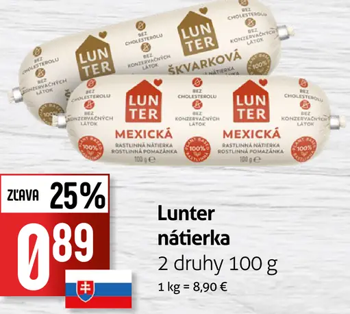 Lunter nátierka 2 druhy
