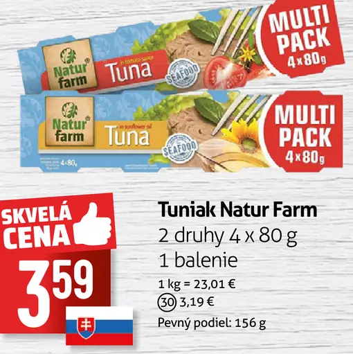 Tuniak Natur Farm 2 druhy