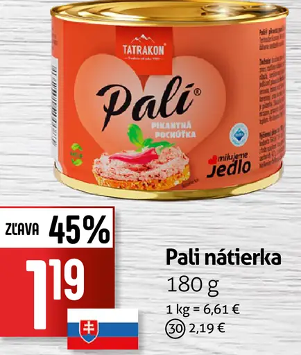 Pali nátierka