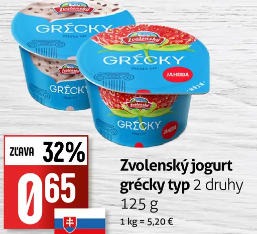Zvolenský jogurt grécky typ