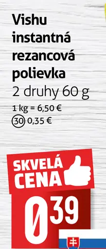 Vishu instantná rezancová polievka
