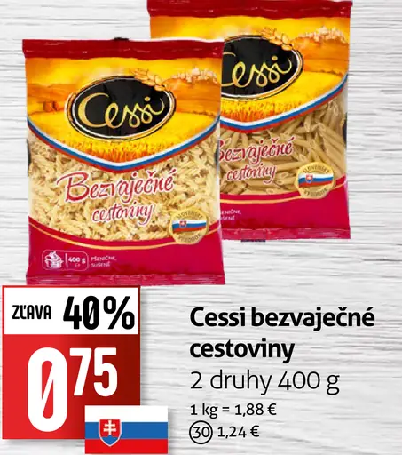 Cessi bezvaječné cestoviny