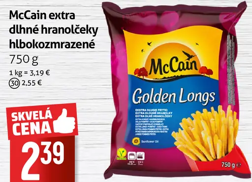 McCain extra dlhé hranolčeky
