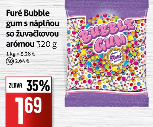 Furé Bubble gum s náplňou so žuvačkovou arómou