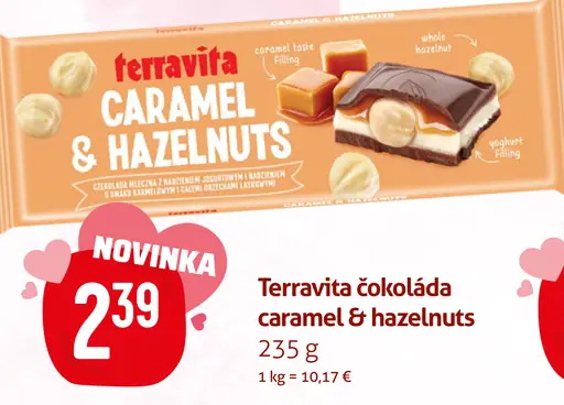 Terravita čokoláda caramel & hazelnuts