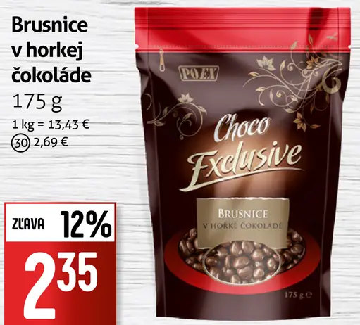 Vava brusnice v horkej čokoláde