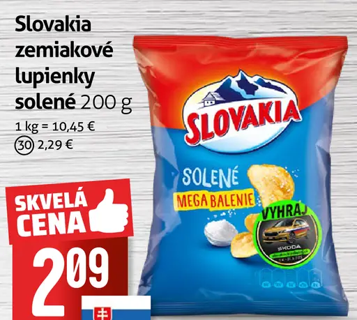 Slovakia zemiakové lupienky solené