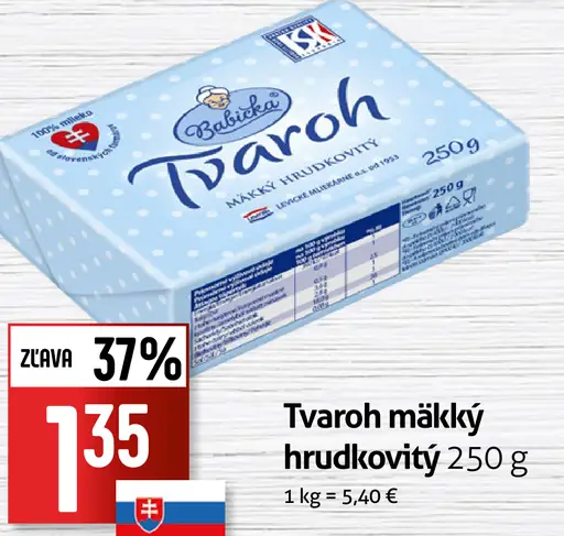 Tvaroh mäkký hrudkovitý