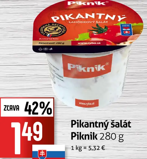 Piknik Pikantný lahôdkový šalát