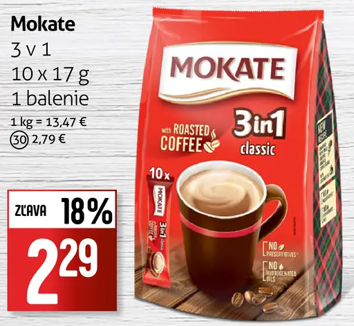 Mokate 3 v 1 káva