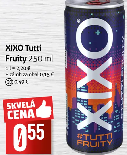 XIXO Tutti Fruty plechovka