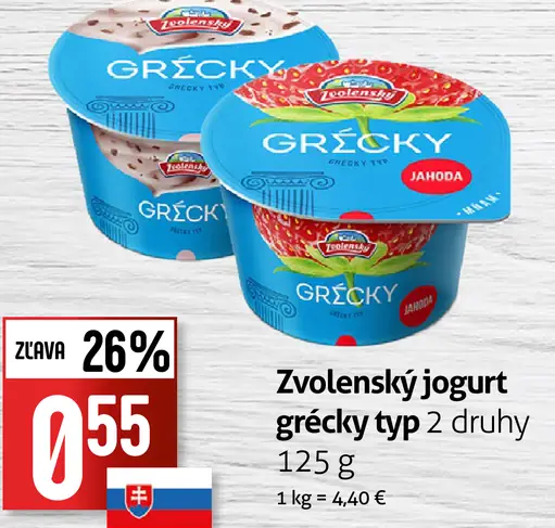 Zvolenský jogurt grécky typ