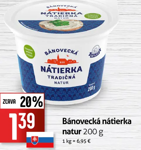 Bánovecká nátierka tradičná natur