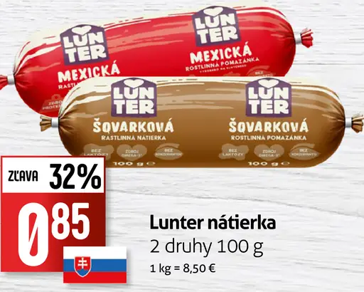 Lunter nátierka mexická a škvarková 2 druhy