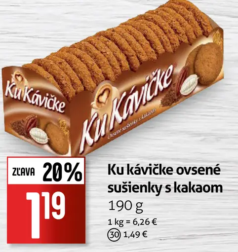 Ku Kávickce ovsené sušienky s kakaom