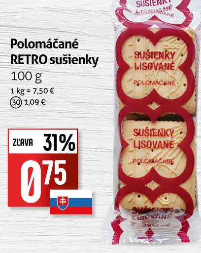 Retro sušienky polomáčané
