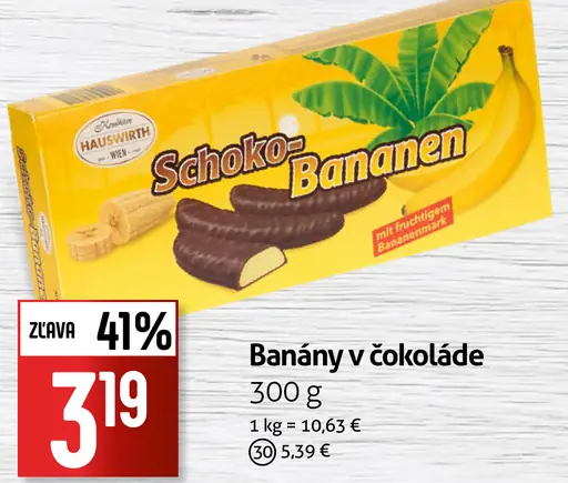 Schoko Banány v čokoláde