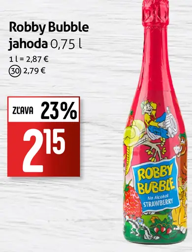 Robby Bubble nápoj jahoda