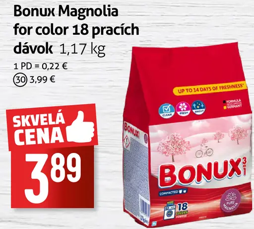 Bonux Magnolia for color 18 pracích dávok