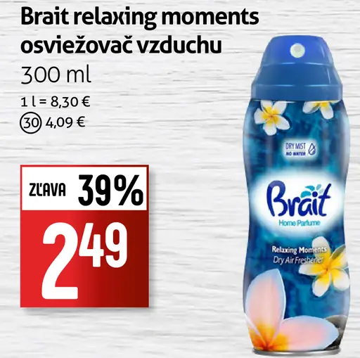 Brait relaxing moments osviežovač vzduchu