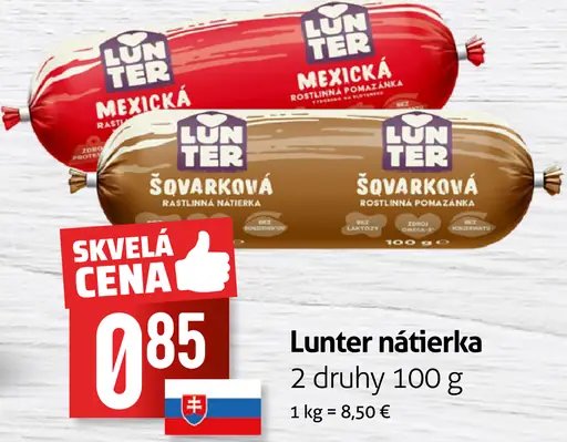 Lunter nátierka 2 druhy