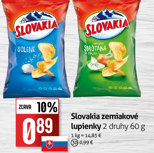 Slovakia zemiakové lupienky solené