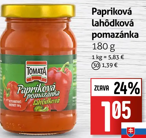 Papriková lahôdková pomazánka