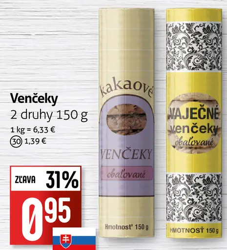 Venčeky kakaové/vaječné