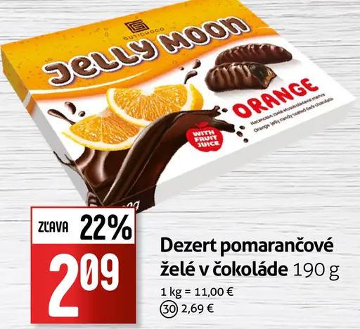 Jelly Mood Dezert pomarančové želé v čokolade
