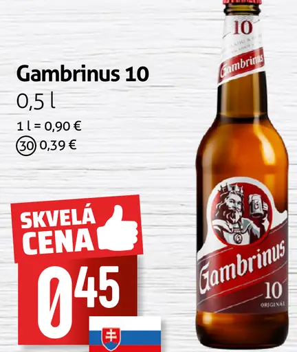 Gambrinus 10 plechovka