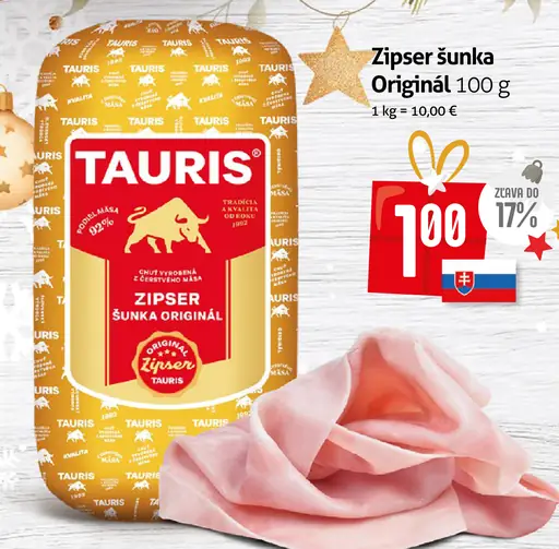 Tauris Zipser šunka originál