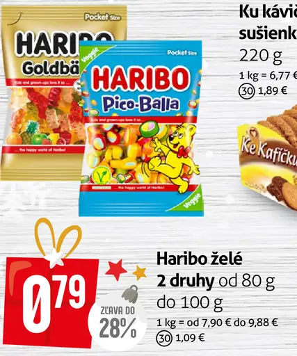 Podravka Haribo želé 2 druhy
