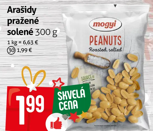 Arašídy pražené solené