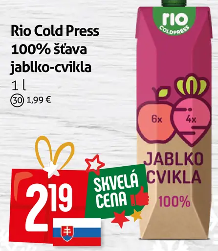 Rio Cold Press 100% šťava jablko - cvikla