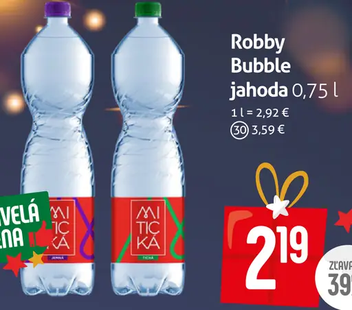 Robby Bubble Jahoda šumivý nápoj