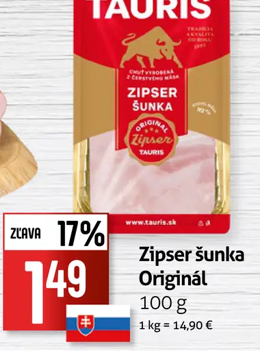 Tauris Zipser šunka originál