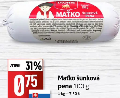 Tauris Maťko šunková pena