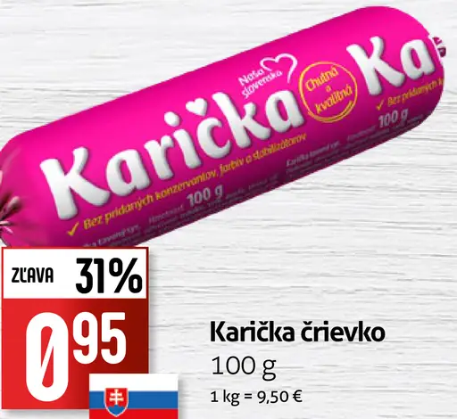 Karička črievko Tavený syr