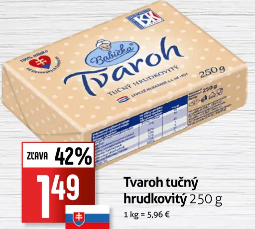 Babička Tvaroh tučný hrudkovitý