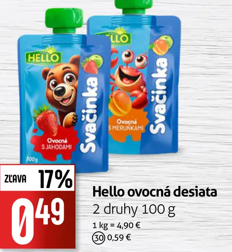 Hello ovocná kapsička