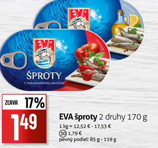 Eva šproty v paradajkovej omáčke