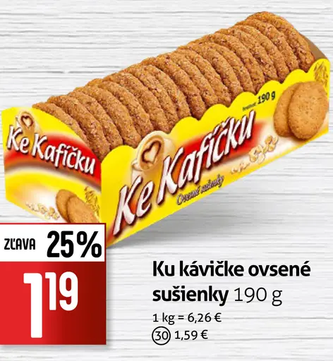 Sedita Ku kávičke ovsené sušienky