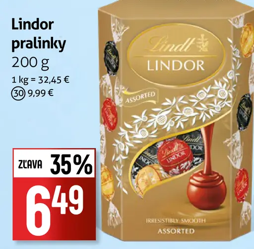 Lindt Lindor pralinky