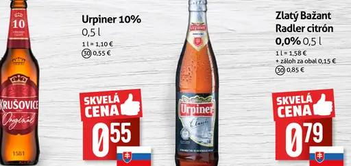 Zlatý Bažant Radler 0,0% citrón