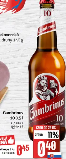 Gambrinus 10 plechovka