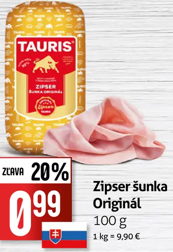 Tauris Zipser šunka originál